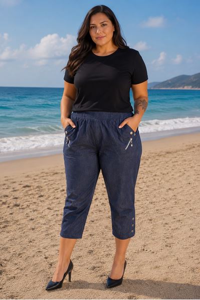 Immagine di CURVY GIRL HIGHLY STRETCH ELASTICATED THREE QUARTER